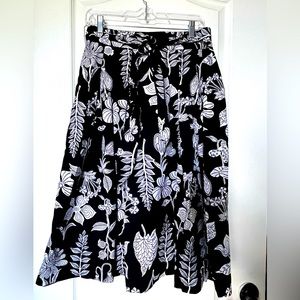 Talbots Aline Pleated Skirt with Tie